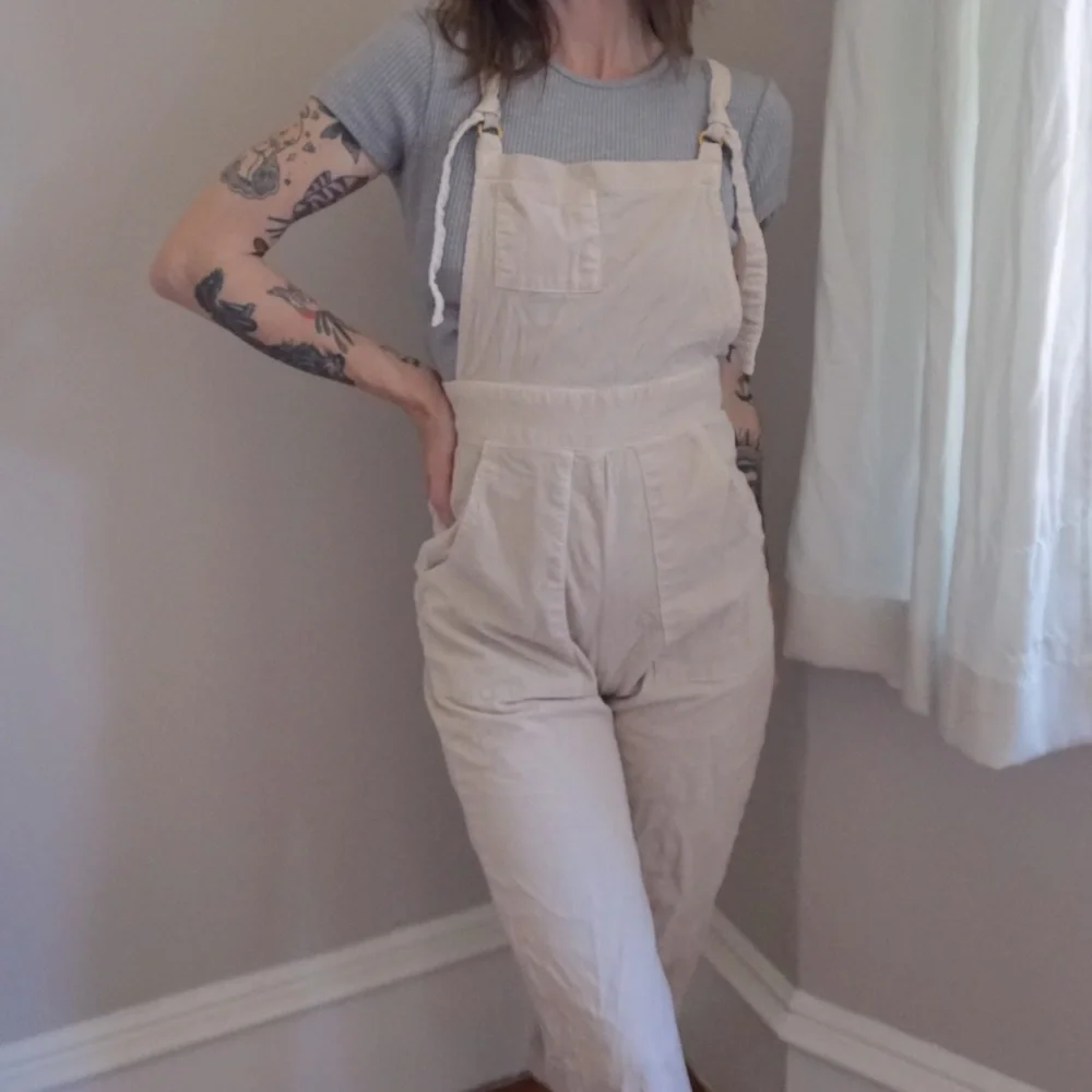 Cameo cropped corduroy overalls - Picture 1 of 2
